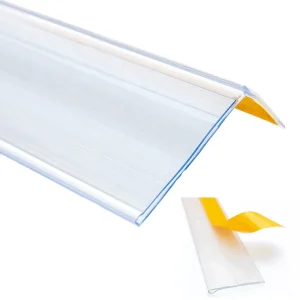 Supermarket Retail Plastic PVC Acrylic Label Tag Adhesive Data Strip Price Holder for Shelves