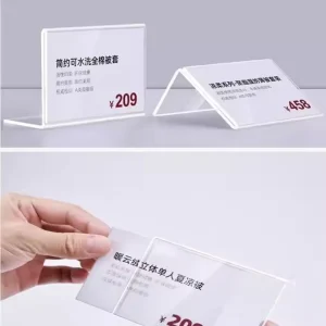 Supermarket Retail Plastic Pvc Plastic Label Tag Adhesive Data Strip Price Holder for Shelves
