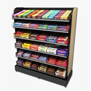 Supermarket Retail Store Candy Chocolate Display Stand Metal Shelf Potato Chips Snack Display Rack