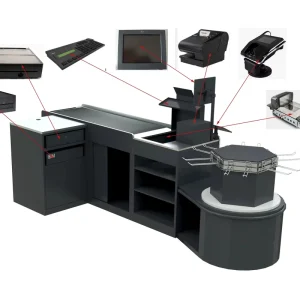 Supermarket Retail Store Cashier Table With Free Design