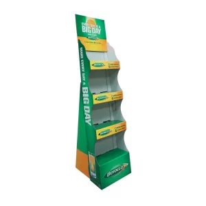 Supermarket Retail Store POP Colored Cardboard Floor Advertising Cardboard Display Stand Display Racks
