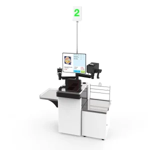 Supermarket Self Order Payment Machine Terminal Window System Touch Screen Interactive Self Checkout Kiosk