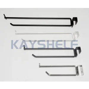 Supermarket Shelf Accessories Hang Rail Cross Bar Saddle Mount Heavy Duty Retail Display Hooks