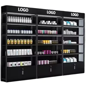 Supermarket Shelf Display Rack Multi layer Adjustable Single Side Can Be Designed Logo Boutique Commercial Shelves