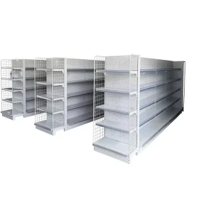 Supermarket Shelf Display Racks Heavy duty Cold rolled Steel 3 tier Single Double sided Multi tiered Convenience