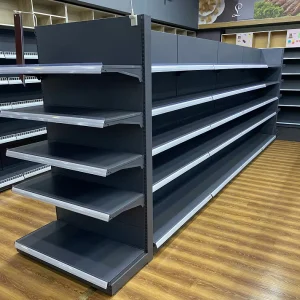 Supermarket Shelf Double Side Gondola Steel Hypermarket Shelving System