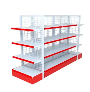 Supermarket Shelf Double Side Wire Grid Back Board Supermarket Shelves Heavy Duty Rack Wire Grid Gondola Shelving