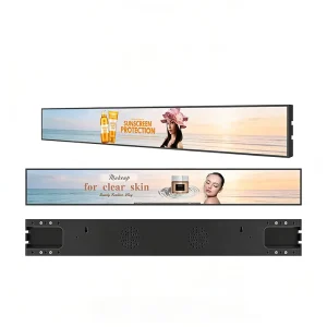 Supermarket Shelf Edge Stretched Bar LCD Display Ultra Wide Advertising Strip Screen Android Digital Signage IPS LCD 1000cd/m