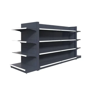 Supermarket Shelf Heavy Duty Metal Steel Rack For Stores 120KG Layer Capacity Single Or Double Sided Usage