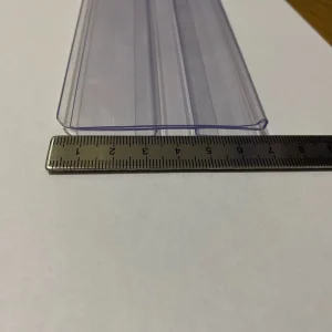 Supermarket Shelf Label with Transparent PVC Price Tag Holder Injection Molded Type