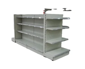 Supermarket Shelves Adjustable Metal & Wood Display Shelving for Retail Stores