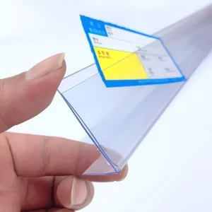 Supermarket Shelves Flat Plastic Pvc Store Shelf Talker Plastic Supermarket Display Clear Pvc Shelf Divider