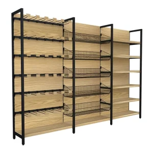 Supermarket Shelves Heavy Duty Multifunctional Display Shelves Double Sided Factory Direct Sale Price for Grocery Stores