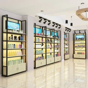 Supermarket Shelves Steel Wood Shelves Retail Display Gondola Shelving Rack for Shop