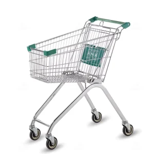 Supermarket Shopping Car with Mesh Structure for Buying Vegetables at the Supermarket