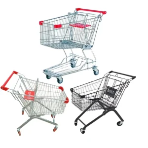Supermarket Shopping Cart Large Capacity with Pulley