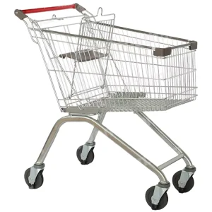 Supermarket Shopping Trolley Convenience Store Shopping Hand Push Trolley for Shopping With 4 Wheels