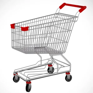 Supermarket Shopping Trolley Shopping Cart Chromed Hand Trolley