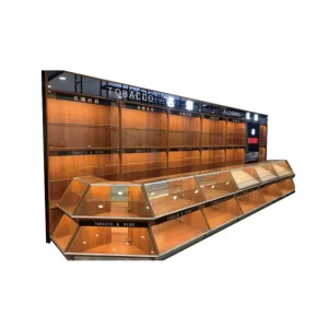 Supermarket Smoke Cabinet Cashier Combination Custom Corner Checkout Counter