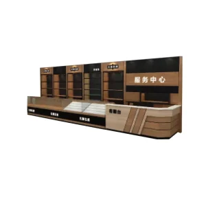 Supermarket Smoke Cabinet Cashier Combination Custom Corner Checkout Counter