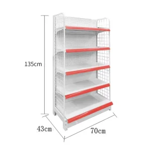 Supermarket Store Shelf Convenience Store Display Metallic Groceries Shelves
