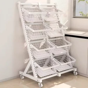 Supermarket Vegetable and Fruit Shelf Commercial Snack Candy Photo Chips Stand Convenience Store Display Shelves with Basket