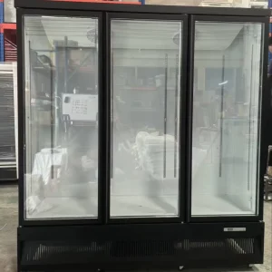 Supermarket Vertical Single-Temperature Upright Display Freezer 2-Door Frozen Showcase Glass Door Fan Cooling Refrigerator ROHS