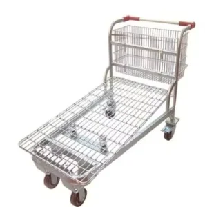 Supermarket Warehouse Stock Hand Trolley Material Handling Stock Hand Carts Stock Trolley With Basket
