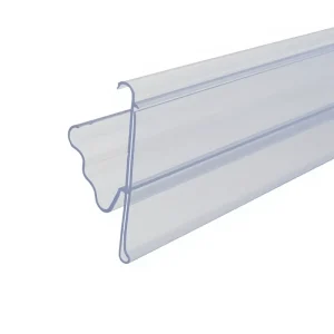 Supermarket Warehousing Supply PVC Sticker Display Strip with Plastic Hook and Cardboard Label Holder
