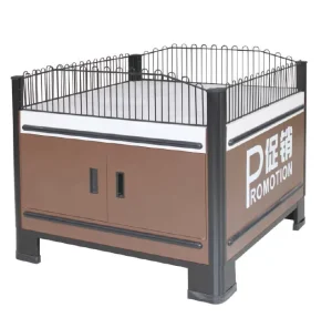 Supermarket Wire Promotion Table Stand Dump Bin Display Racks