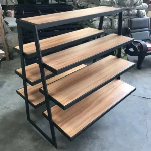 Supermarket Wooden Display Rack Shelf