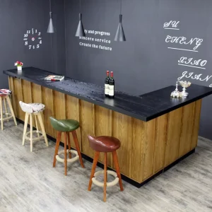 Supplier Cashier Table Checkout Counter Retail Wood Reception Desk L Shaped Check Out Counter for Supermarket
