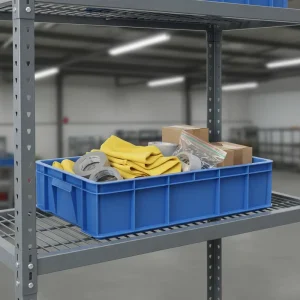 Supplier Compact Industrial Plastic Solid Box Organizers Stackable Recyclable Custom Dividers Custom Colors Available Storage