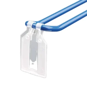 Swing Tag Euro Hook EPOS Price Ticket Holder Price Tag Holder Clear Plastic