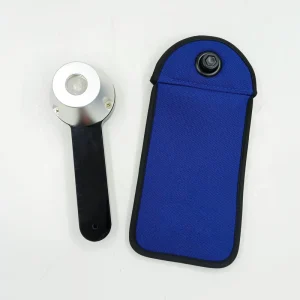 Swipe Locking Cell Phone Pouch for Schools Faraday Bag with ID Card Pouch Neoprene Phone Pouch Hidden Lock Pin Design