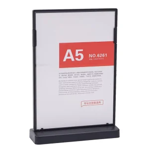 T Shape Modern Acrylic Sign Holder Portable Drop Resistant A4 A5 A6 Display Rack for Table Poster and Sign Display