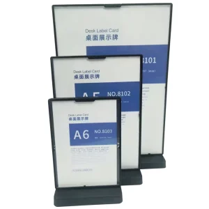 T-Shaped Double-Sided Display Table ABS Plastic Integrated Office Desk A4 Conference Table Card for Supermarket Supplies