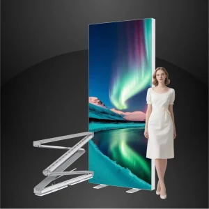 TL F852 Aluminum Foldable Light Box with Dye Sublimation Printing White Rectangle Design