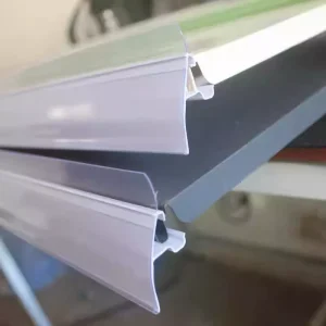 Table Top Display Stand Plastic T Rail For Pusher Magnetic Base For POP Frame PVC Price Holder