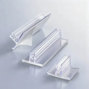 Teeth Grip Sign Holder with Anti Slip Internal Design for Supermarket Shelf Edge