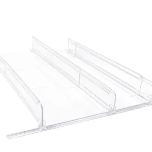 Telescopic Plastic Shelf Divider with Adjustable Length for Store Display