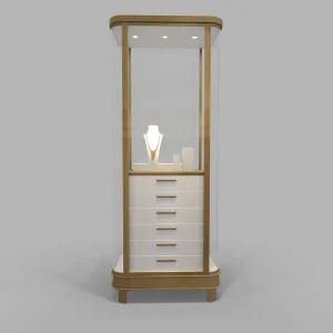 Tempered Glass Jewelry Showcase LED Lighting Jewelry Store Display Counter Fixtures Jewelry Shop Furniture