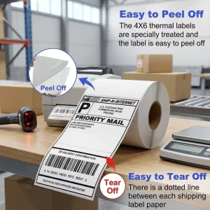 Thermal Adhesive Labels for Postal and Logistics Industry Postal Thermal Labels Used for Express Delivery and Mailing