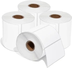 Thermal Barcode Label Stickers Roll with White Backing Paper for Supermarket Use Waterproof OEM ODM Available