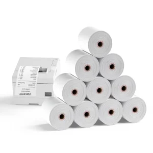 Thermal Paper 80mm Single Layer 3 1/8 X 230ft 50 Rolls 48-80gsm White Cash Register & ATM Printer Compatible POS