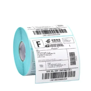 Thermal Printer Adhesive Labels 100*100mm*500 Barcode Thermal Paper Rolls for Logistics and Transportation Packaging