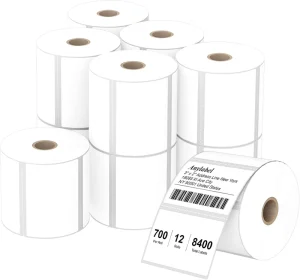Thermal Sticker Labels Self Adhesive Barcode Label Paper for Direct Thermal Printers Supermarket 1.97” X 1.18” (50mm X 30mm)