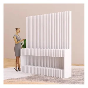 Thick Paper Core Folding Room Divider Flexible Adjustable Temporary Wall Partition With Shelves Panel Privacy Screen for Home