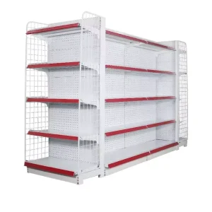 Thicken Supermarket railstore Single Shelf Design Anti Rust for Organized Displays Standalone Unit Add On Unit Options