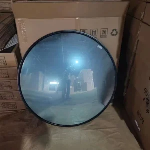 Thickened 80cm Diameter Black PC Material Indoor Outdoor Traffic Wide Angle Convex Mirror 130 Viewing Angle Corner Bend